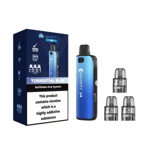 Hayati X4 Refillable Pod Vape Kit - Torrential Blue